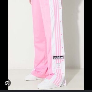 adidas Pink and White Track Pants